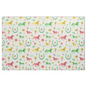 Paarden Racing Derby Day Party Colorful Pattern Stof (Fat Quarter)