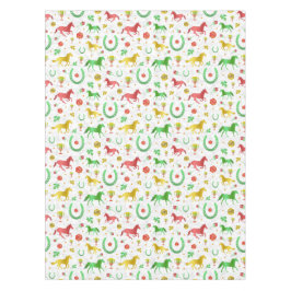 Paarden Racing Derby Day Party Colorful Pattern Tafelkleed