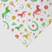 Paarden Racing Derby Day Party Colorful Pattern Tissuepapier (Detail)