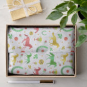 Paarden Racing Derby Day Party Colorful Pattern Tissuepapier (Geschenk)