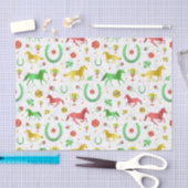 Paarden Racing Derby Day Party Colorful Pattern Tissuepapier (Craft)