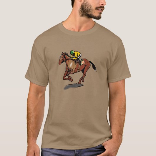Paarden Racing Mannen T-Shirt (Voorkant)