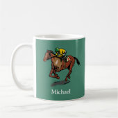 Paarden Racing Personalized Koffiemok (Links)