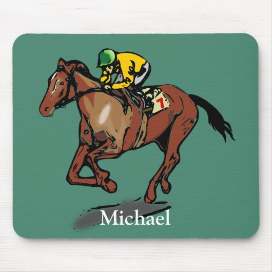 Paarden Racing Personalized Muismat (Voorkant)