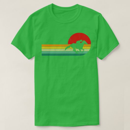 Paarden Racing Retro ontwerp T-shirt (Design voorkant)