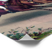 Paarden Racing Schilderen Ontkoppeling afdrukken Poster (Hoek)