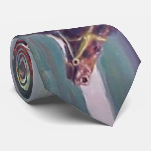 Paarden Racing Stropdas (Opgerold)