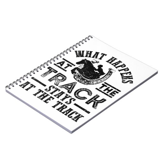 Paarden Racing wat er gebeurt op het spoor Notitieboek (Linkerzijde)