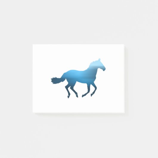 Paarden - Rend - blauw Post-it® Notes (Voorkant)