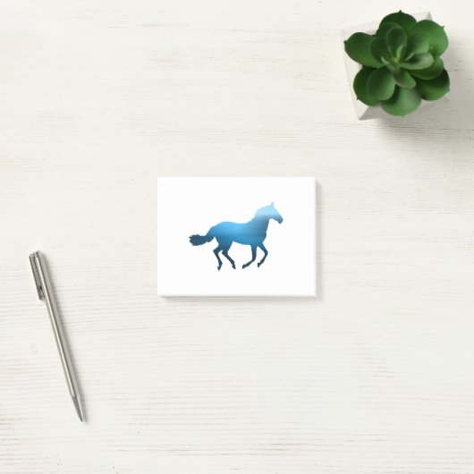 Paarden - Rend - blauw Post-it® Notes (Kantoor)