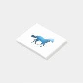 Paarden - Rend - blauw Post-it® Notes (Schuin)
