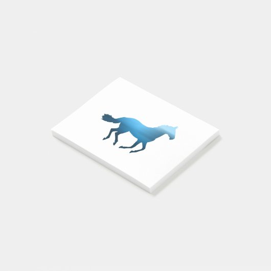 Paarden - Rend - blauw Post-it® Notes (Schuin)