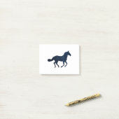 Paarden - Rend - donkerblauw Post-it® Notes (Op bureau)