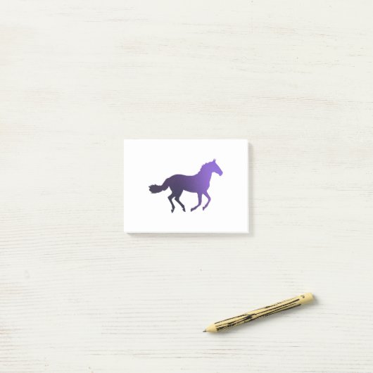 Paarden - Rend - Violet Post-it® Notes (Op bureau)