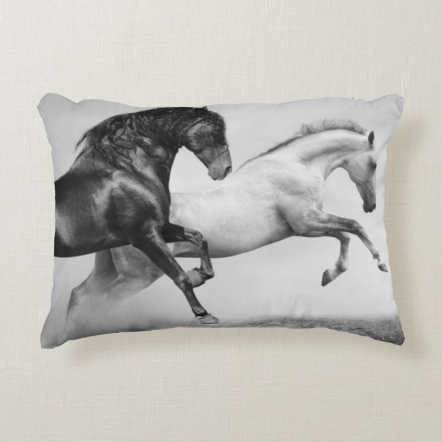 Paarden rennen decoratief kussen (Voorkant)