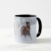 Paarden rennen door de sneeuw mok (Voorkant rechts)