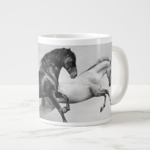 Paarden rennen grote koffiekop