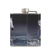 Paarden rennende  kussen heupfles (Achterkant)