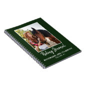 Paarden Riding Journal Persoonlijk Foto Groen Notitieboek (Rechterzijde)