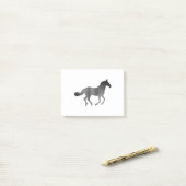 Paarden - rijdend - grijs post-it® notes (Op bureau)
