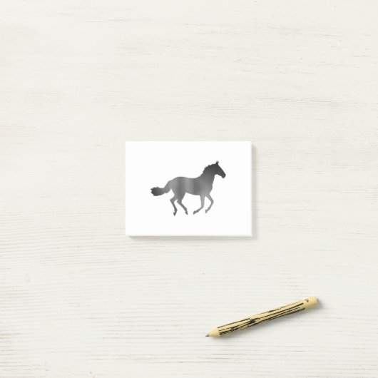 Paarden - rijdend - grijs post-it® notes (Op bureau)