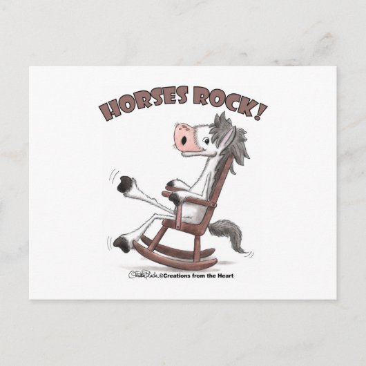 Paarden Rock! Briefkaart (Voorkant)