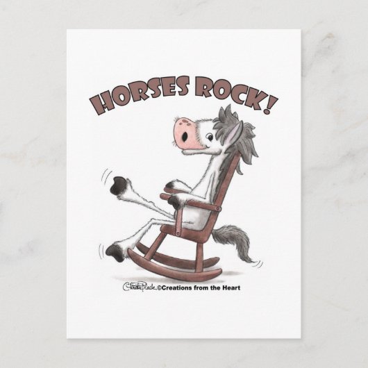 Paarden Rock! Briefkaart (Voorkant)