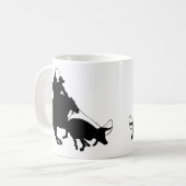 Paarden - Rodeo - Team Roping Koffiemok (Voorkant links)