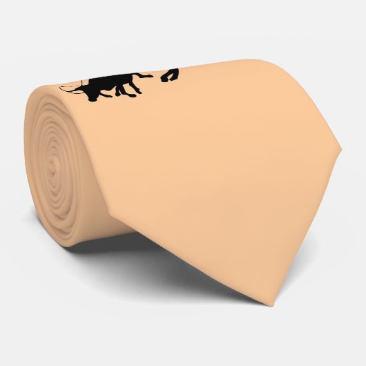 Paarden - Rodeo - Team Roping Stropdas (Opgerold)