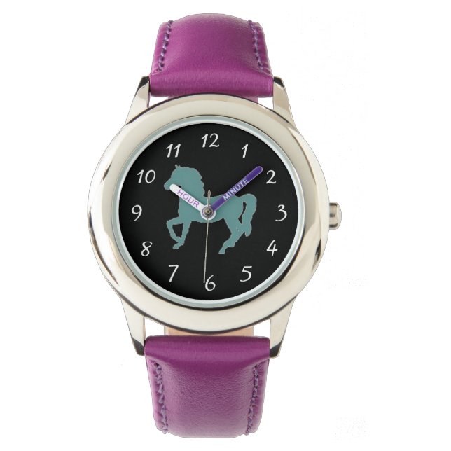 Paarden Roestvrij staal Horses Horloge (Voorkant)