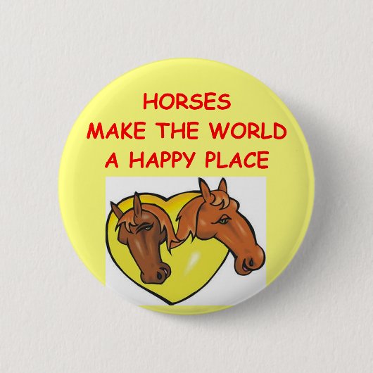 paarden ronde button 5,7 cm (Voorkant)