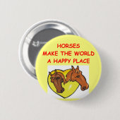 paarden ronde button 5,7 cm (Voorkant /achterkant)