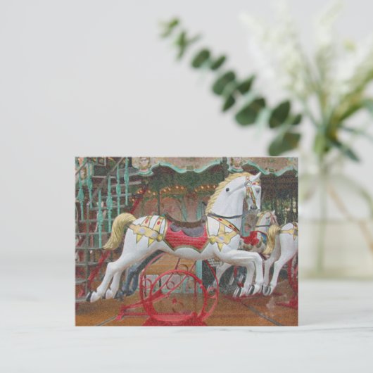 Paarden rondlopen briefkaart (Staand voorkant)