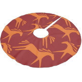 Paarden: Rood naadloze ruiter schoonheid. Kerstboom Rok (Gekanteld)