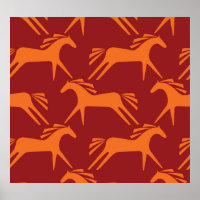 Paarden: Rood naadloze ruiter schoonheid.