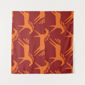 Paarden: Rood naadloze ruiter schoonheid. Wandkleed (Voorkant (horizontaal))