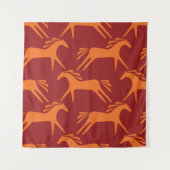 Paarden: Rood naadloze ruiter schoonheid. Wandkleed (Voorkant)