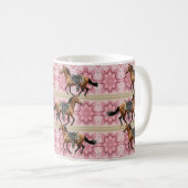 Paarden Roze Bloemen Mok (Voorkant rechts)