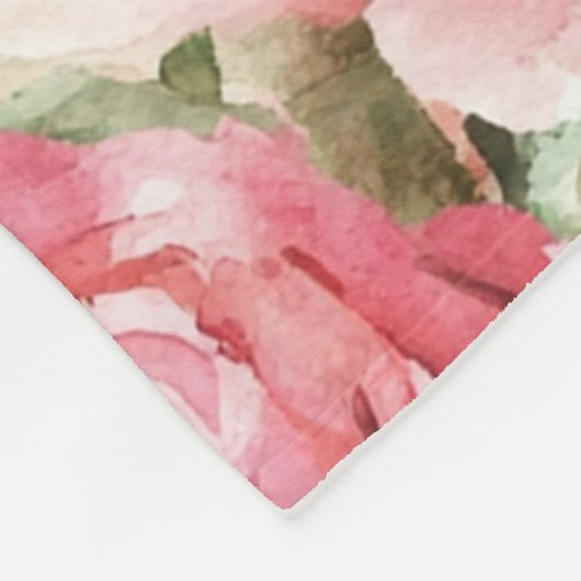 Paarden Rozen Bloemen Fleece Deken (Hoek)