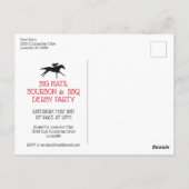 Paarden Rozen Derby Race Party Briefkaart (Achterkant)