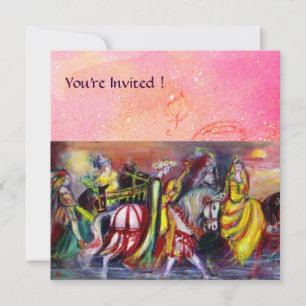 PAARDEN RUITERS, MUZIEK 'S AVONDS, Roze Goud fonke Kaart