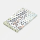 Paarden rusten tussen levendige bloemen en groen post-it® notes (Schuin)