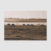 Paarden Rustic  Sepia Texture Decoupage Tissuepapier (Voorkant)