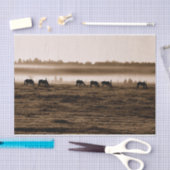 Paarden Rustic  Sepia Texture Decoupage Tissuepapier (Craft)