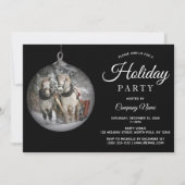 Paarden & Rustiek Hout Corporate Holiday Party Kaart (Voorkant)