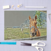 Paarden Rustisch Land Western Boerderij ontkoppeli Tissuepapier (Craft)