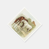  paarden schattig elk doel-feestluiers servet (Hoek)