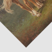 Paarden schilderen tissuepapier (Detail)