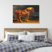 "Paarden" schilderij van James Ward Canvas Afdruk (Insitu (Slaapkamer))