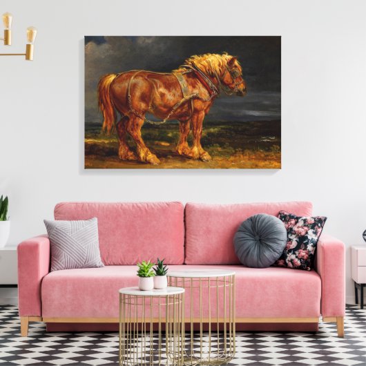 "Paarden" schilderij van James Ward Canvas Afdruk (Insitu (Woonkamer))